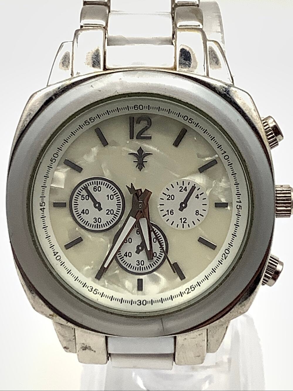 Accutime CA1808 Men's Silver Tone Quartz Watch